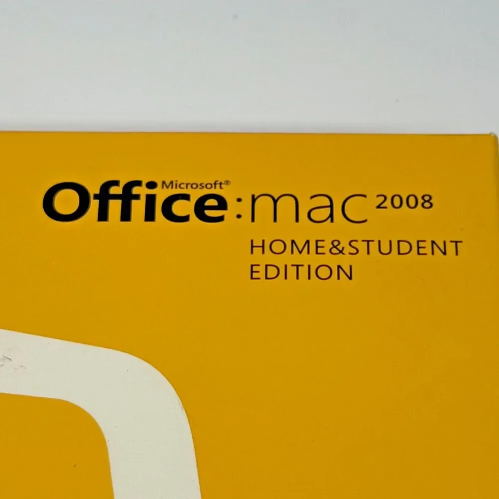 Microsoft Office Mac 2008 Home & Student Edition Disc w/ Manual Used Untested